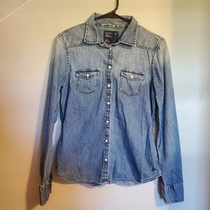 American Eagle - Chambray Button-down Shirt